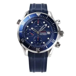 Seamaster Diver 300m Chronograph esfera azul con correa de caucho