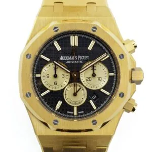 Royal Oak Self-Winding Chronograph esfera negra/oro en oro amarillo