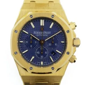 Royal Oak Self-Winding Chronograph esfera azul en oro amarillo
