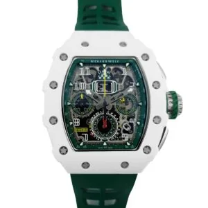 RM 011-02 Le Mans Classic Chronograph en verde con correa de caucho verde