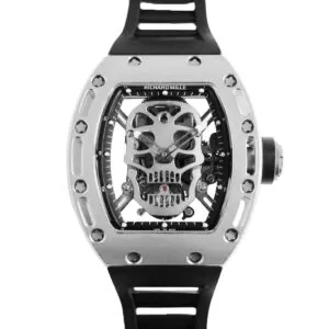 RM 052-01 Tourbillon Skull en titanio con correa de caucho negra
