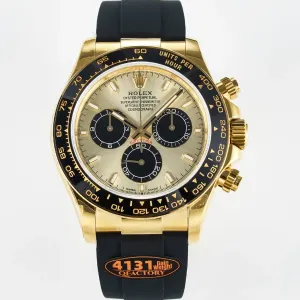 Daytona 126518 QF 1:1 Best Edition YG/Black Dial on Oysterflex Strap SH4131 V6（Gain Weight）