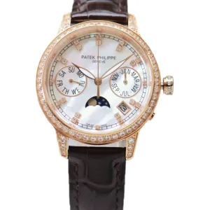 Grand Complications Ladies First Perpetual Calendar with Diamond Bezel in Rose Gold on Leather Strap