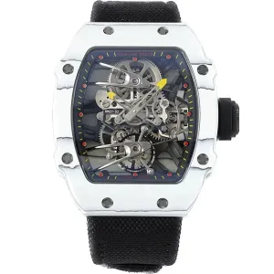 RM 027-02 Tourbillon Rafael Nadal White NTPT on Black Nylon Strap